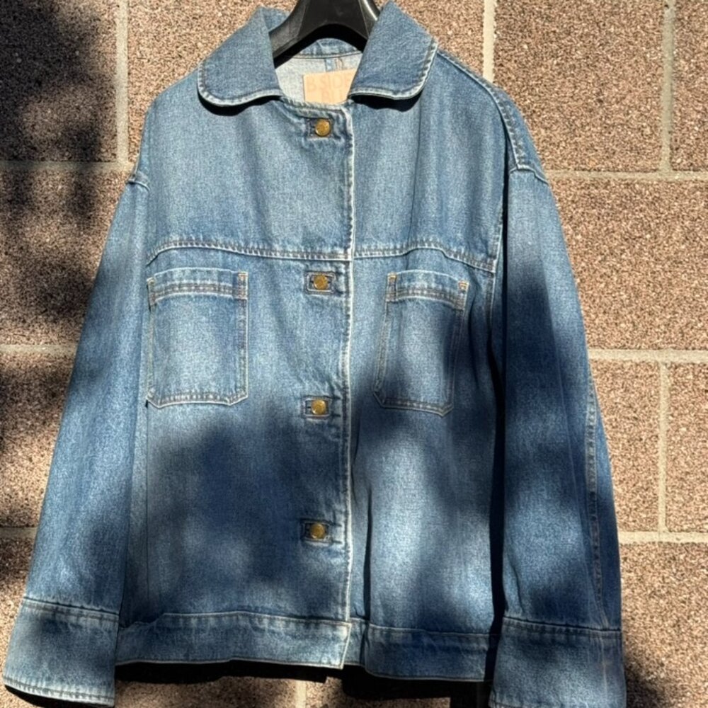B Sides Stadium Jacket, Denim, XS/S, Excellent condition